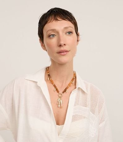 Collar Mediano con Cadena de Adornos y Colgantes Fondo del Mar