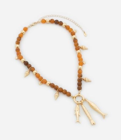 Collar Mediano con Cadena de Adornos y Colgantes Fondo del Mar 3