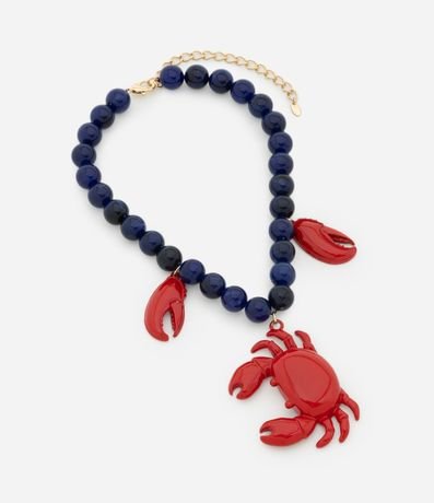 Maxi Collar con Esferas y Colgante de Cangrejo Bicolor 2