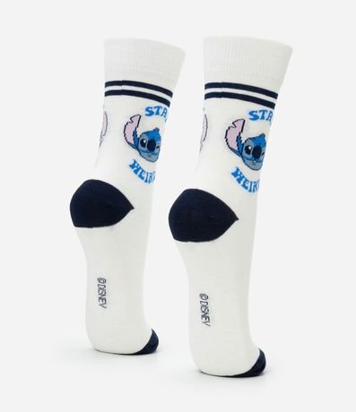Media Caña Larga en Algodón con Estampa Stitch Stay Weird 3