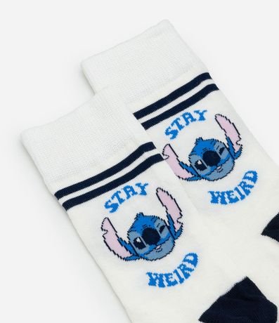 Media Caña Larga en Algodón con Estampa Stitch Stay Weird 4