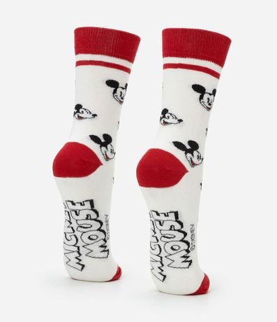 Media Caña Larga en Algodón con Estampa Mickey Mouse 3