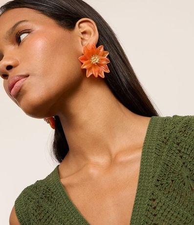 Caravana Botón en Resina con Formato Flor 4