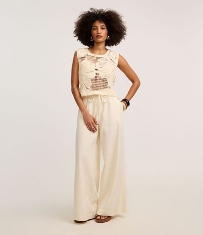 Blusa en Punto con Ponto Cutout y Bordado Floral 3