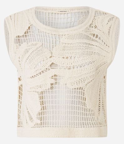 Blusa en Punto con Ponto Cutout y Bordado Floral 7