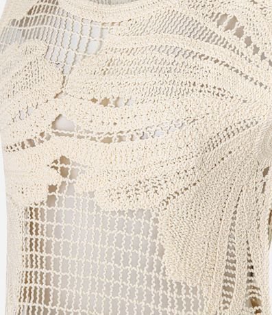 Blusa en Punto con Ponto Cutout y Bordado Floral 8