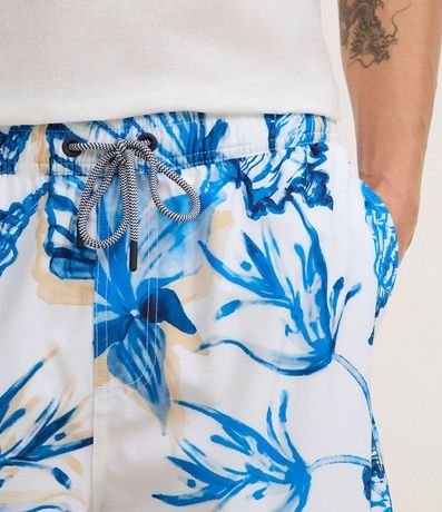 Bermuda de Baño en Microfibra con Estampa Caracolas Acuarela 3