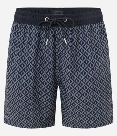 Bermuda Playera en Microfibra con Estampa  Geométrica