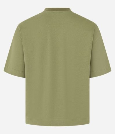 Remera Boxy en Algodón con Bordado Paisley en el Hombro 7