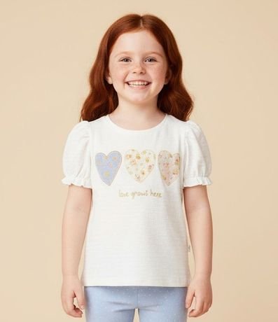 Blusa Infantil Texturizada con Manga Abullonada - Talle 1 a 6 años