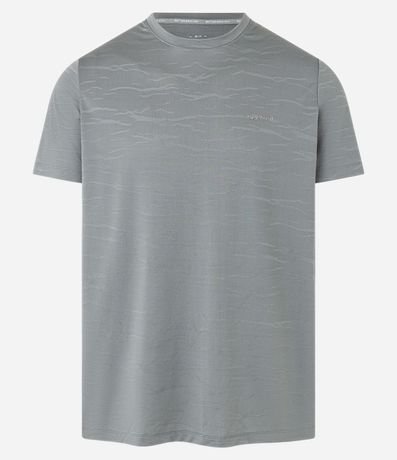 Remera Deportiva en Jaqquard con Tecnologia Dry y Estampa Abstracta 6