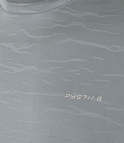 Remera Deportiva en Jaqquard con Tecnologia Dry y Estampa Abstracta 7