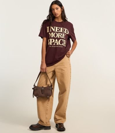 Remera Alargada en Algodón con Lettering I Need More Space 2