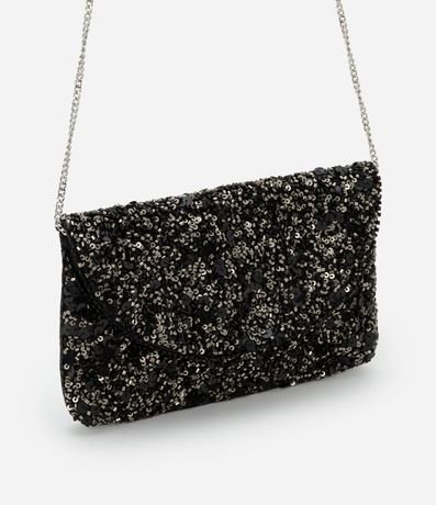 Cartera Pequeña con Asa Transversal con Lentejuelas y Adornos