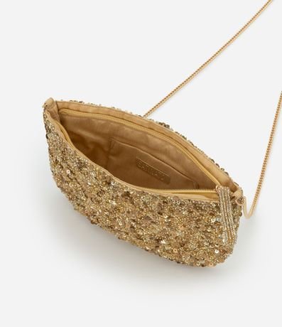 Cartera Transversal Pequeña en Lentejuelas y Adornos y Asa de Cadena 4