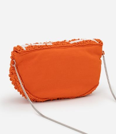 Cartera Hobo en Adorno con Asa Transversal y Tapa de Laranja 3