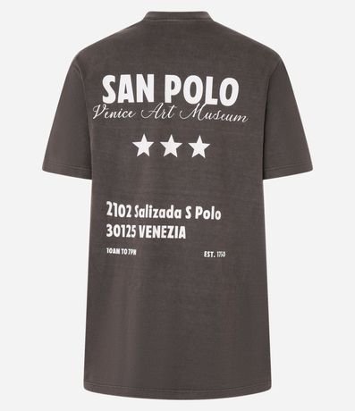Remera alargada en Algodón con Lettering San Polo 2