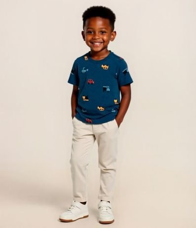 Remera Infantil con Estampa Carritos - Talle 1 a 6 años