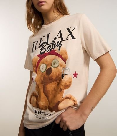 Remera T-shirt en Algodón con Estampa de Oso Relax Baby 3