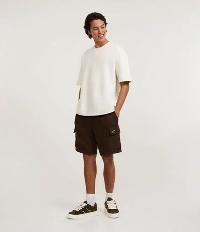 Bermuda en Tela French Terry con Bolsillo Cargo
