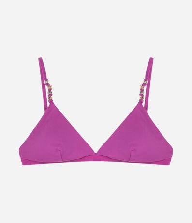 Bikini Top Triangulo Fixo en Microfibra con Adornos en los Breteles 5