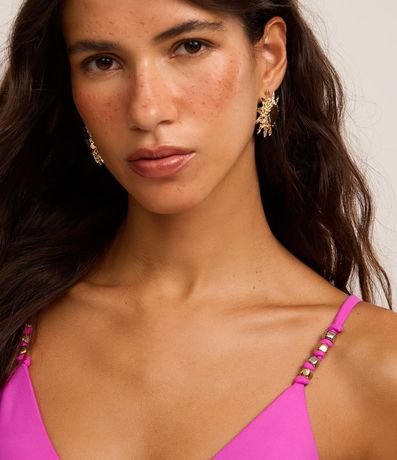 Bikini Top Triangulo Fixo en Microfibra con Adornos en los Breteles 3