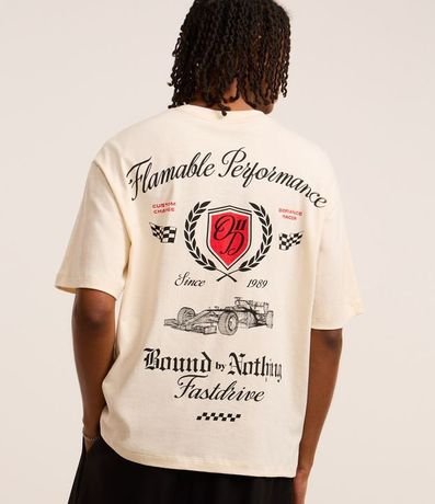 Remera Boxy en Algodón con Estampa de Automovilismo 2