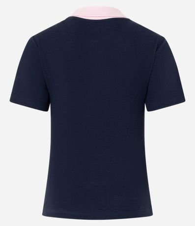 Blusa Acanalada en Rib con Cuello Polo Contrastante 8