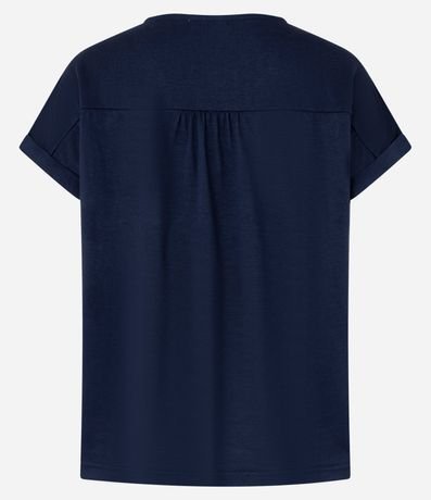 Blusa en Flamê con Entremeio en la Manga Dobrada 5