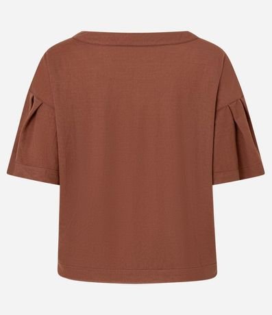 Blusa T-shirt Box en Orly con Pliegues en las Mangas 6