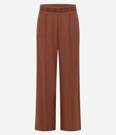 Pantalón Recto en Orly con Elástico y Cintura Trabajada 5