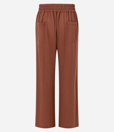 Pantalón Recto en Orly con Elástico y Cintura Trabajada 7