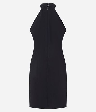 Vestido Corto en Crepé con Cuello Halter 7