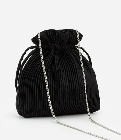 Bolsillo Bucket Pequena Satinada con Bordados de Trancadero y Cangrejo con Adornos 3