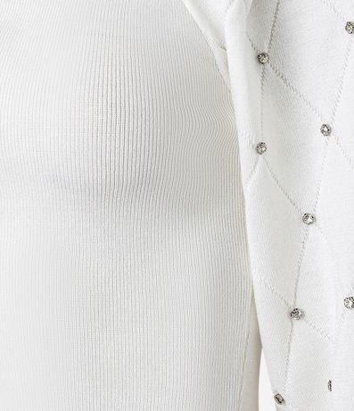 Blusa en Punto con Brillo y Textura en la Manga Bufante 6