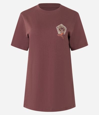 Remera Alargada en Algodón con Estampa Harry Potter