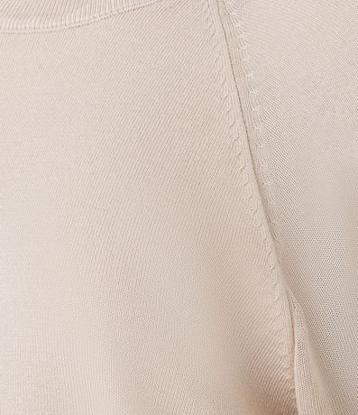 Blusa en Punto con Sisa Raglán y Manga Transparente 7