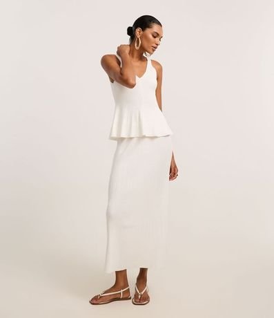 Blusa en Punto con Escote V y Bretel Ancho 2