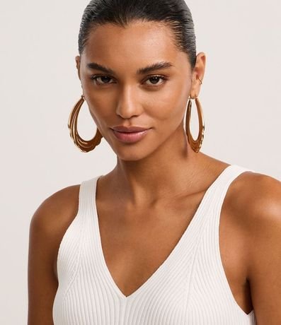 Blusa en Punto con Escote V y Bretel Ancho 4