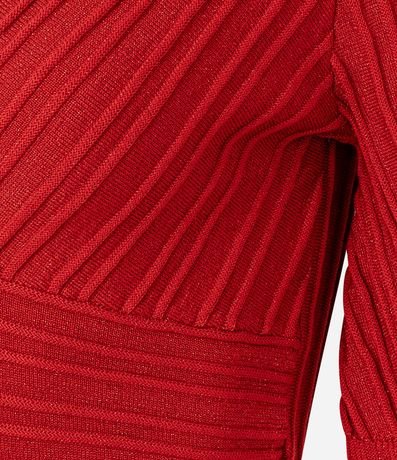 Blusa Texturizada en Punto con Escote V e Hilo Metalizado 7