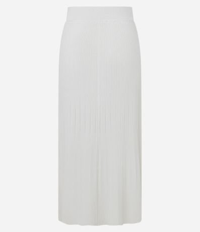 Pollera Evasê Midi en Punto con Cintura Elástica 8