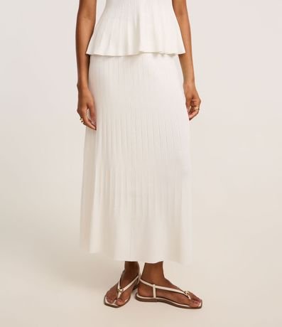 Pollera Evasê Midi en Punto con Cintura Elástica 3