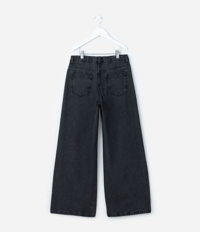 Pantalón Wide Leg Infantil Jeans con Brillos - Talle 5 a 14  Anos 2