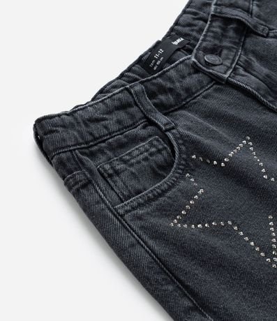 Pantalón Wide Leg Infantil Jeans con Brillos - Talle 5 a 14  Anos 6