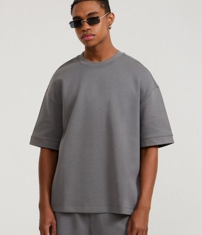 Remera Oversize en Algodón con Sisa Deslocada