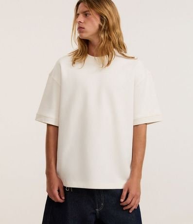 Remera Oversize en Algodón con Sisa Deslocada