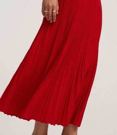 Pollera Evasê Long Midi en Punto con Frisos 5