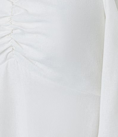 Blusa en Viscolino con Escote Corazón y Lastex 7