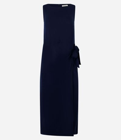 Vestido Evasê Largo en Piquet con Amarre 5
