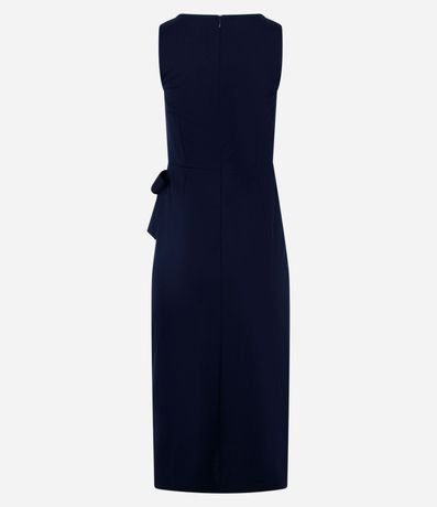 Vestido Evasê Largo en Piquet con Amarre 6